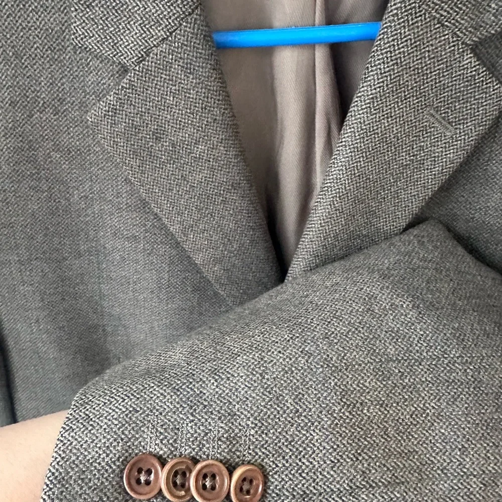 Michael Kors Blazer Men 42 R‎ Long Brown 3 Button Tweed Wool Suit Jacket